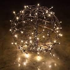 Lighted Party Sphere Warm White Led Yard Envy Led Christmas Lights Ball Lights Christmas Light Installation