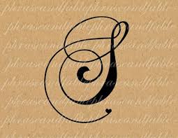 Letter S Hearts 289 Digital Download Alphabet Initial Name Etsy Lettering Fancy Cursive Fonts Letter S