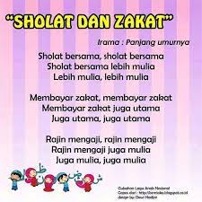 Sholat Dan Zakat Lirik Lagu Lagu Pendidikan Anak Usia Dini