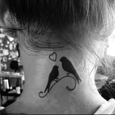 Love Birds Tattoo Neck Back Of Neck Tattoo Picture Tattoos Neck Tattoo