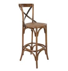 Bella Cross Back Bar Stool 75cm Matt Blatt Bar Stools Stool Bar Chairs