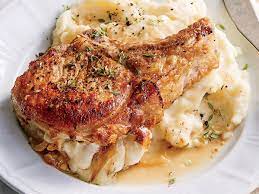 Fontina Stuffed Pork Chops With Mashed Potatoes Recipe Southern Living Recipe Pork Chop Recipes Recipes Pork Chops