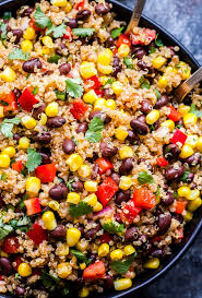 Mexican Quinoa Salad With Honey Lime Vinaigrette Mexican Quinoa Salad Fresh Salad Recipes Lime Vinaigrette