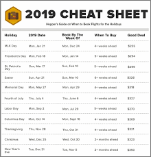 2019 Holiday Flight Cheat Sheet To Score The Best Travel Deals