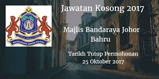 Portal kerja kosong jawatan kosong 2020 membuka peluang pekerjaan di universiti teknologi mara (uitm) yang. Majlis Bandaraya Johor Bahru Jawatan Kosong Mbjb 25 Oktober 2017 Johor Bahru Periklanan Malaysia