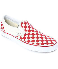 Vans Slip On Red White Checkered Skate Shoes Zumiez In 2020 Mens Slip On Shoes Mens Slip On Sneakers Vans Slip On