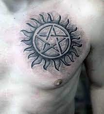 It features a pentagram, or. 40 Anti Possession Tattoo Designs Fur Manner Ubernaturliche Ideen Mann Stil Tattoo Supernatural Tattoo Anti Possession Tattoo Tattoo Designs Men