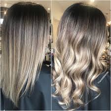 First Session Straight Vs Curly Did A Full Teased Endlights Using Oligopro Cool Toned Light Balayage Straight Hair Medium Blonde Hair Straight Hairstyles