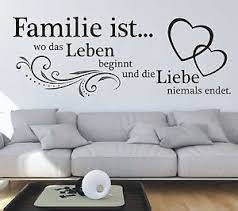 Umverteilung und weiterveräußerung dieser datei ist strengstens untersagt, in einem beliebigen. X184 Wandtattoo Spruch Familie Wo Das Leben Beginnt Und Die Liebe Wandaufkleber Ebay