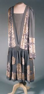 Dress France Or England Ca 1929 Voided White Silk Velvet And Blue Silk Georgette With Applied Velvet Flowers Thi 1920s Fashion 1920s Evening Dress Fashion