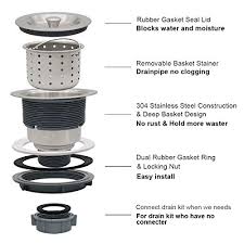 The best part of having one is that it helps keep your sink and drainage system clean. Gzila 3 1 2 Inch Kitchen Sink Strainer With Deep Waste Basket Strainer Assembly Sealing Lid 304 Brushed Nickel Stainless Steel Pricepulse