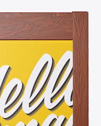 Download Wooden Street Stand Mockup In Outdoor Advertising Mockups On Yellow Images Object Mockups PSD Mockup Templates