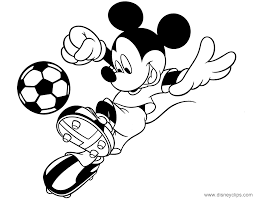 The task is to print the worksheet and find all the differences between the two illustrations. Mickey Mouse Soccer Coloring Pages Disneyclips Com