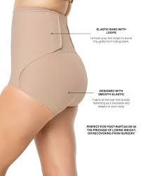 high waisted firm tummy compression postpartum knicker with