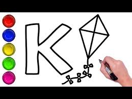 In This Video We Have Shown How To Draw Objects Starting With Letter K We Have Also Shown How To Color Knife Key And Kite Drawing Letters Lettering Letter K