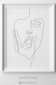 Abstract Black And White Sketch Art Woman Face One Line Drawing Abstract Figurative Line Art Etsy Face Illustration Line Art Art
