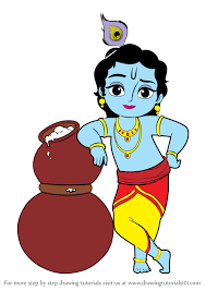 Learn How To Draw Bal Krishna Hinduism Step By Step Drawing Tutorials Krishna Drawing Bal Krishna Krishna Painting