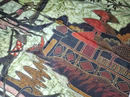 The wave pondok indah waterpark. Lukisan Pemandangan Bali Pewarna Batik Bahan Kain Silky B2