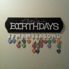 family birthday chart i like the letters for months and