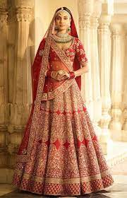 Beautifully Embroidered Red Silk Indian Bridal Lehenga Cholis Indian Bridal Outfits Indian Bridal Dress Bridal Lehenga Red