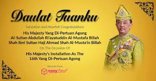 Agong's birthday is a holiday that is oriented around the celebration of the malaysian king's birthday. Holiday Notice Installation Of The 16th Yang Di Pertuan Agong Easyparcel Delivery Made Easy