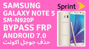 En ebay encuentras fabulosas ofertas en oro samsung galaxy note 5 celulares y. Samsung Note 5 N920p U3 Frp Bypass Sprint Android 7 0 Google Unlock Done By Z3x Youtube