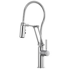 Brizo is a luxury fittings brand for those who understand that fashion isn't merely about the clothes they. Brizo 63121lf Bl Matte Black Solna 1 8 Gpm Pre Rinse Pull Down Kitchen Faucet With Dual Jointed Articulating Arm Magnetic Docking Spray Head And Finished Hose Faucetdirect Com