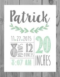 Birth Announcement Wall Art Decor Baby Boy Gift Personalized Baby Wall Art Bir Birth Announcement Print Birth Announcement Wall Art Personalized Baby Boy Gifts