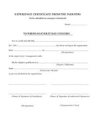 A work experience certificate or a work experience letter is a document provided at the end of the employment period which serves for the employee, it often acts like a visa to work for jobs requiring a certain level of experience. Job Experience Certificate Format Hr Letter Formats Certificate Format No Experience Jobs Attendance Certificate