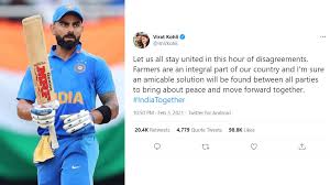 Feb 7, 2021, 08:25 ist a single tweet by american pop star rihanna on the farmer protests in india has led to a perfect storm. Virat Kohli On Farmers Protest And Rihanna Tweet We Have Briefly Discussed This Issue In Team Meeting Farmers Protest à¤ªà¤° à¤Ÿ à¤µ à¤Ÿ à¤• à¤² à¤•à¤° Virat Kohli à¤¨ à¤• à¤¯ à¤– à¤² à¤¸ Team Meeting à¤®