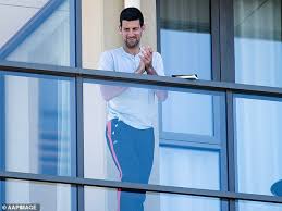 Novak djokovic fought off nerves and the teenage. Two Young Aussies Score Free Tennis Lessons From Novak Djokovic Outside His Quarantine Hotel Daily Mail Online