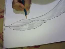 How To Draw Or Sketch Long Curved Leaf 3 Acrylic Painting Techniques Drawings Leaves