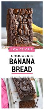 Healthy Chocolate Banana Bread In 2020 Low Calorie Banana Bread Healthy Chocolate Banana Chocolate Banana Bread Recipe