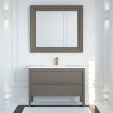 The marble counter top is gorgeous. Grey Oak Freestanding Bathroom Vanity Unit High End Designs