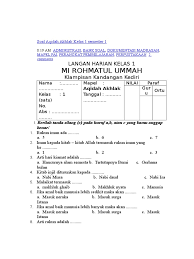 Check spelling or type a new query. Soal Aqidah Akhlak Kelas 1 Semester 1