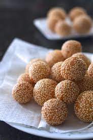 Banh Cam Recipe Vietnamese Sesame Balls Asian Desserts Vietnamese Dessert Food