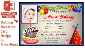 If you need to send someone a birthday card, or wish somebody a happy belated birthday; Birthday Invitation Card Design In Powerpoint Powerpoint Tutorial Youtube