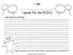 This Worksheet Is A Great Tool To Use With Students To Discuss How We Can Help To Change Our World In More Ways In 2020 The Lorax Lorax Activities Dr Seuss Activities