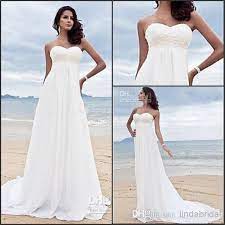 Empire Wedding Dresses Strapless Stock Beading Pleat Pregnant Woman Beach Bridal Dresses Long Sweetheart A Line Chiffon Wedding Gowns H187 From Lindabridal 98 Chiffon Wedding Gowns Sweetheart Wedding Gown Empire Wedding Dress