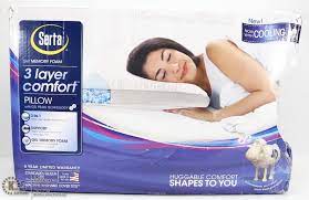 Serta Three Layer Comfort Memory Foam Pillow Online