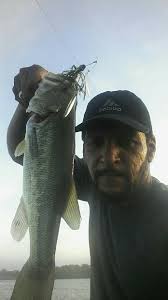 Bellows pond. His first Long Island bass.