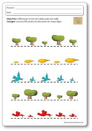 Album Les Deux Arbres Trier Des Objets Selon La Taille Deux Arbres Fiches De Travail Pour Maternelles Semainier Enfant