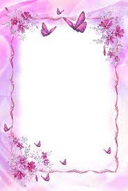 Beautiful Pink Transparent Frame With Butterflies Gallery Yopriceville High Quality Images And T Boarders And Frames Pink Transparent Printable Stationery