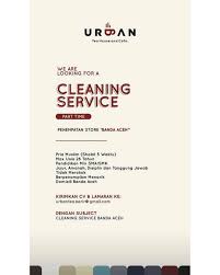 Inilah lowongan kerja cleaning service terbaru di medan 2021. Lowongan Kerja Cleaning Service Urban Tea September 2020 Karir Aceh