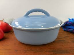 Cast Iron Enamel Oval Small Roaster Casserole Pot Lid 4 Leaf Club Clover Maker Mark Blue White Vintag Vintage Cookware Enameled Cast Iron Cookware Pot Lids
