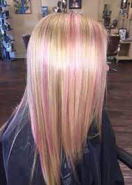 52 Ideas Hair Blonde Pink Highlights Blonde Hair With Pink Highlights Pink Blonde Hair Pink Hair Highlights
