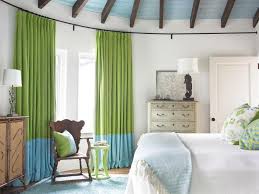 Maybe you would like to learn more about one of these? White Coastal Bedroom Boasts Lime Green Curtains Hgtv