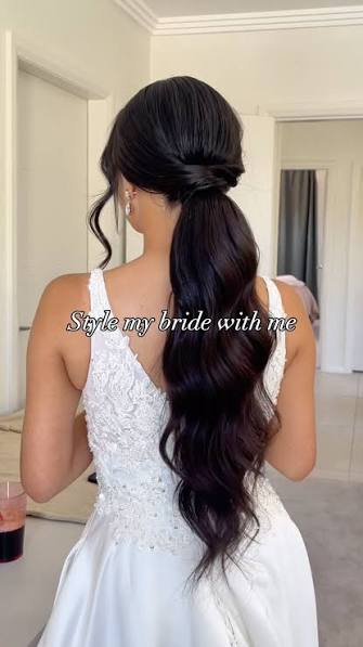 Low Bridal Ponytail Tutorial 🫶🏻, One of my favorite go-to styles for brides is the elegant low ponytail. Here’s why I prefer it over a mid ponytail:, 1. Timeless Elegance: The low ponytail exudes a ...