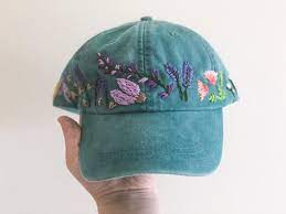 Hand Embroidered Hat Custom Embroidered Hat Floral Etsy Hand Embroidered Custom Embroidered Hats Womens Baseball Cap