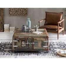 What can i do with an antique coffee table? Reclaimed Wood Coffee Table On Wheels